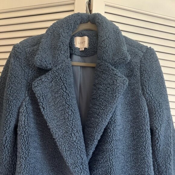 LOFT Plush Navy Teddy Jacket - Picture 2 of 10
